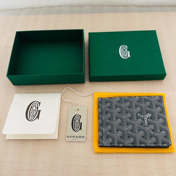 👝 New 👝 100% Authentic Goyard Saint Thomas Bill Fold Money Clip Wallet , Grey - Picture 4 of 16